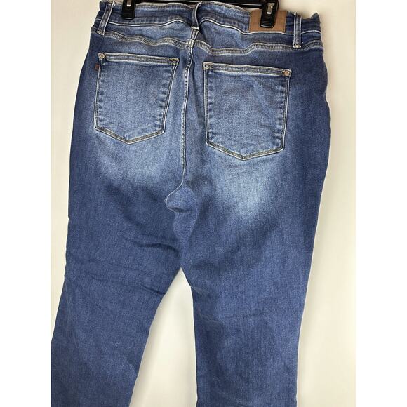 Judy Blue Thermal Straight Fit Jeans Contrast Wash JB82561 Women's Plus Size 18W - Picture 9 of 14